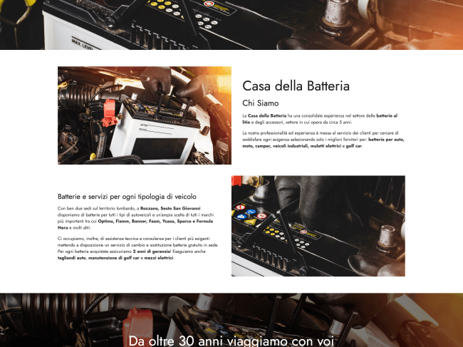 Casa della Batteria: batterie per auto, moto, camper, golf car e muletti