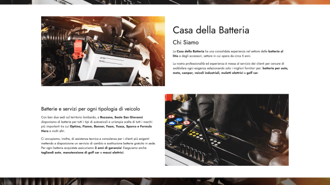 Casa della Batteria: batterie per auto, moto, camper, golf car e muletti