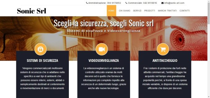 Sonic Srl &#8211; Servizi di sicurezza, videosorveglianza e antitaccheggio