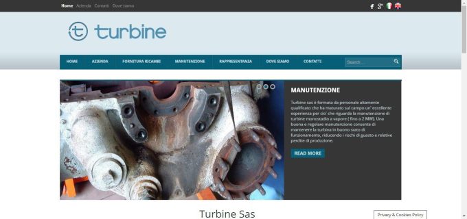 Turbine Sas &#8211; Produzione, manutenzione e parti di ricambio turbine a vapore