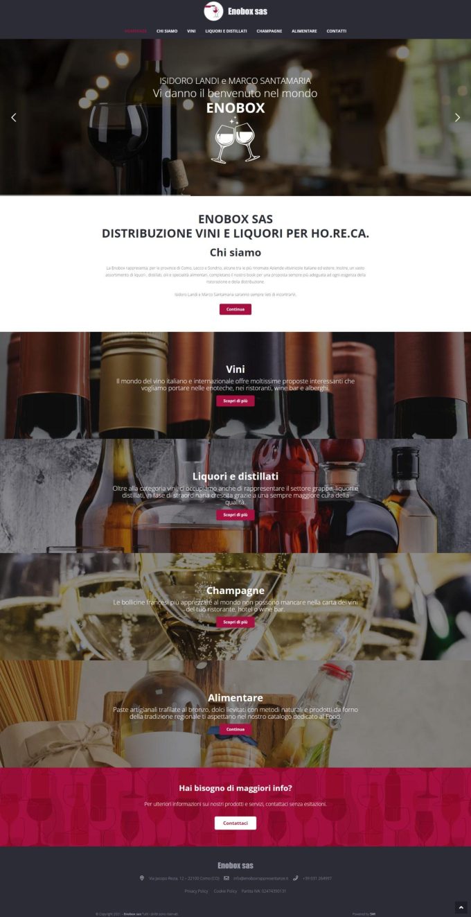 Enobox &#8211; Distribuzione vini e liquori per HO.RE.CA.